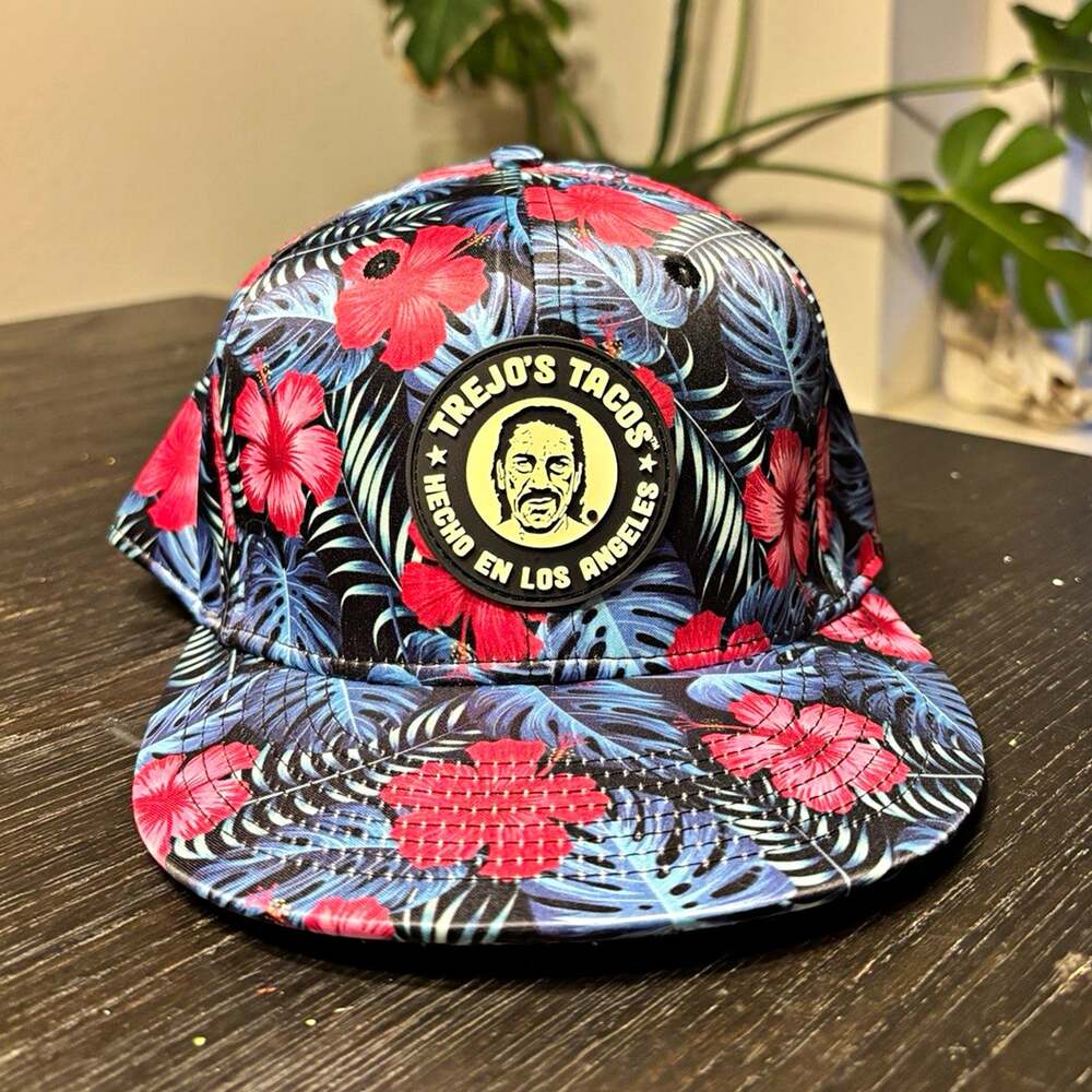 Trejo's Tacos Hawaiian Tropical Floral Snapback Hat Cap One Size Multicolor